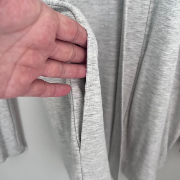 Banana Republic Long Sleeve Baby Terry Softest Knit Cardigan in Light Gray Small - Picture 9 of 13